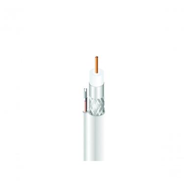 Imagem de Cabo Coaxial RGE-59 67% + TP3 para Banda C, CFTV, VHF-UHF e DTH com Blindagem 67% Branco Cabletech