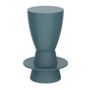 Imagem de Banqueta Alta Tinn Área Externa E Interna Polipropileno Assento Plástico 66,5 Cm Azul I'm In Home