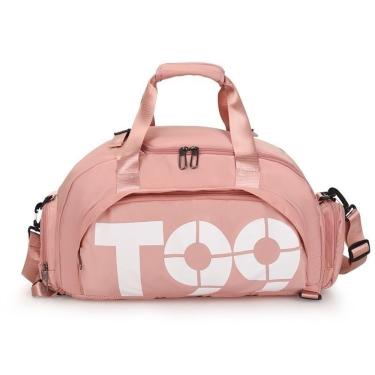Imagem de Bolsa Esportiva 3 em 1 para Treino Academia e Viagens com Material Impermeável e Bolso para Tênis Rosa OEM