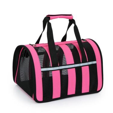Imagem de Bolsa para Transporte de Pets OEM para Cães e Gatos Pequenos em Plástico Acrílico e Tecido Rosa Até 5kg Tamanho P 01