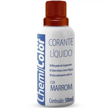Imagem de Corante Líquido 50ml Marrom Chemicolor para Tingir Tintas Látex Acrílica Esmalte à Base...