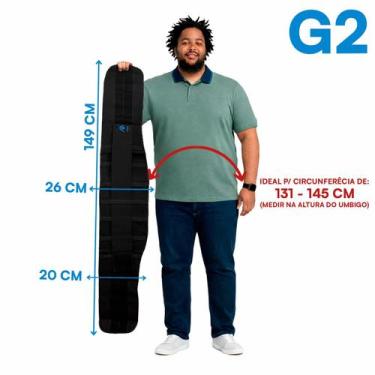 Imagem de Cinto Abdominal Lombar Ergonômico Aradesc Tam Especial G1 AO G3, G2
