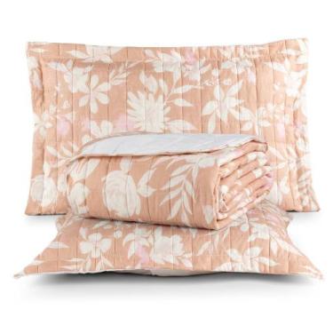 Imagem de Cobre Leito Luna 300 Fios King 3 Peças 100% Poliéster - Estampa 3 Rose