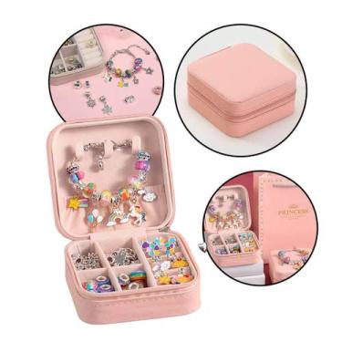 Imagem de Kit Pulseira Bijuterias Infantil Miçangas e Berloques 66 Peças - Outra