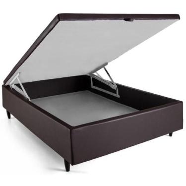 Imagem de Box Baú Herval Montana Casal, Marrom, 46 x 138 x 188 cm