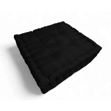 Imagem de Almofada Turca Futon Cadeiras Bancos áreas 40x40 Cm Preto