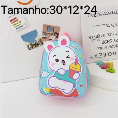Imagem de Mochila Infantil Escolar OEM Coelho 050 com Tecido Respirável Alças Ajustáveis e Bolsos...