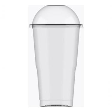 Imagem de Copo Descartável Crystal Bello 300 para Bebidas Frias em Plástico com Tampa Bolha Uso Geral Transparente Higipack