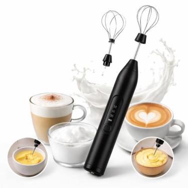 Imagem de Mixer Portátil Recarregável Usb Batedor Fuê Aço Inox 2 Em 1 - Mini Mix