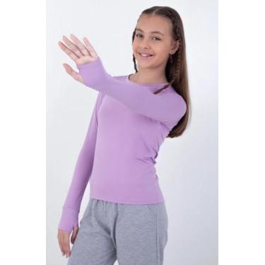 Imagem de Blusa Térmica Peluciada Infantil Juvenil Unissex - Nicktoia, Lilás esc