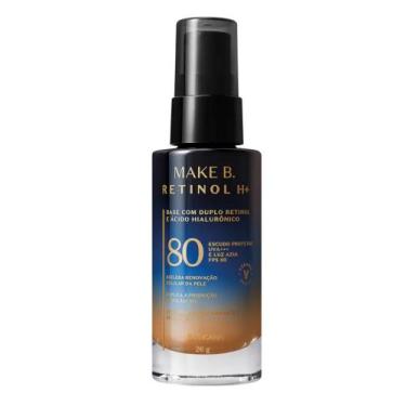 Imagem de Base Líquida com FPS 80 Make B. Retinol H+ 26g - Maquiagem , Cor 60