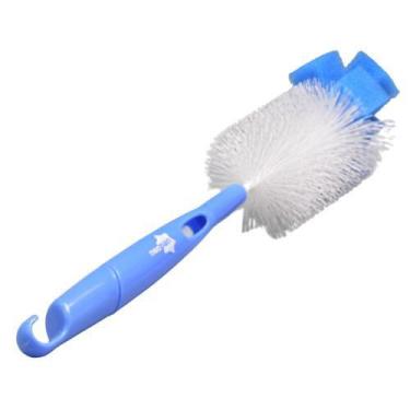 Imagem de ESCOVA DE MAMADEIRA NEOPAN 2 EM 1 COM ESPONJA - Azul