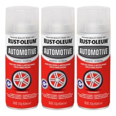 Imagem de 3 Tinta Spray Para Rodas Carro Antiferrugem Metal Rust Oleum, Transpar