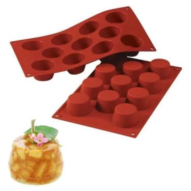 Imagem de Forma Mini Bolo Muffin Bombom 11 Moldes Silicone Happyflex