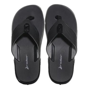 Imagem de Chinelo Masculino Rider Rbold Dedo Gel Macio 12226, Preto cinza, 3738 