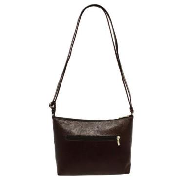 Imagem de Bolsa Feminina Couro Transversal Media 3 Ziper BLS126G - Doras Bolsas,