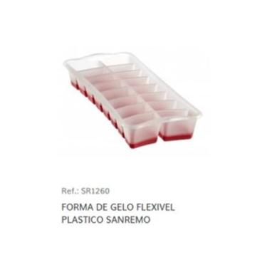 Imagem de Forma de Gelo Com Fundo em Silicone Flexível Plástico - Sanremo -  SR1