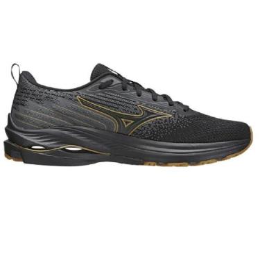 Imagem de Tenis mizuno wave vitality 5 masculino, Preto, Ouro, 39