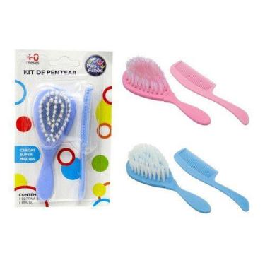 Imagem de Kit Para Pentear Infantil Presente Bebe Escova + Pente - anjo da mamãe