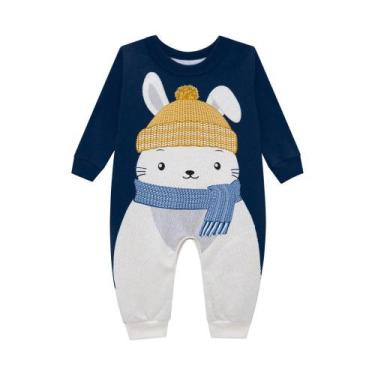 Imagem de Macacão para bebê Brandili ref 54405, G, Azul escuro