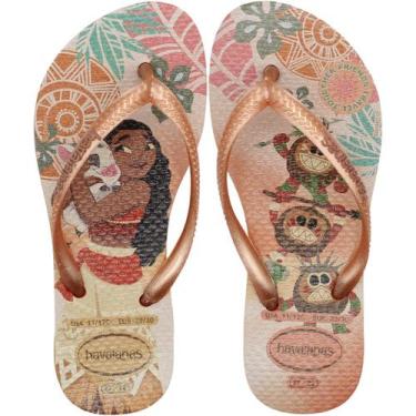 Imagem de Chinelo de Dedo Havaianas Infantil Slim Princess Menina, Cobre, 33/34