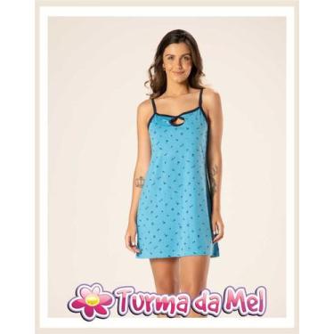 Imagem de Camisola Alça Adulto Summer - Turma Da Mel, Azul, P