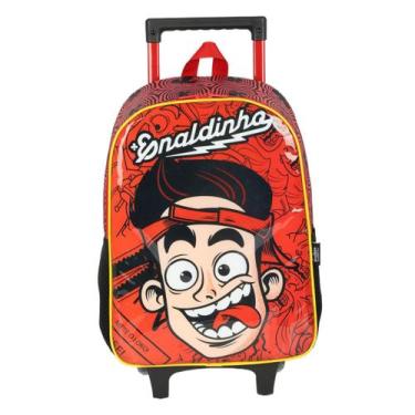 Imagem de Mochila De Rodinhas Escolar Infantil Carrinho Enaldinho - Up4You, Pret