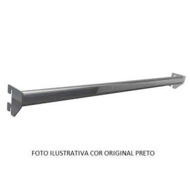 Imagem de Barra Fixa Triho Cremalheira Tubo Oblongo 100 cm - Fidel, Preto fosco