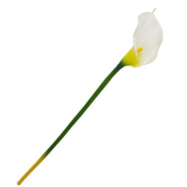 Imagem de Flor Artificial Copo de Leite Silicone 65cm para Decoração Toque Real Branco Carmella Presentes