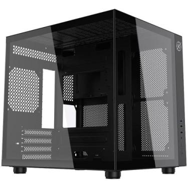 Imagem de Gabinete gamer micro atx sem fan sem fonte kalkan midgard preto klk000