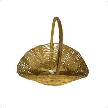 Imagem de 1 Bandejão De Bambu Oval Vime Palha Cesta Fraldeira Ref 813 - 38cm - I