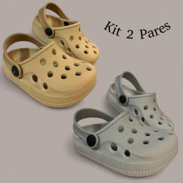 Imagem de Kit 2 Pares Sandália Infantil Menino Antiderrapante Macia Confortável 