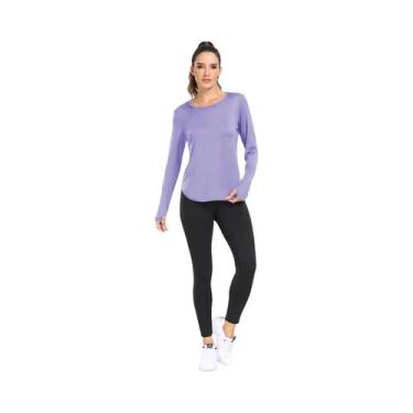 Imagem de Camisetas Femininas De Manga Longa Com Proteção UV, Roupas Respiráveis
