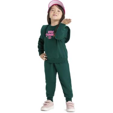 Imagem de Conjunto Moletom Infantil Feminino Angero 27754, 4, Verde