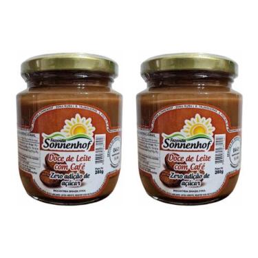 Imagem de Kit 2 Doce de Leite Mineiro com Café Diet Sem Açúcar 280g - Fazenda So