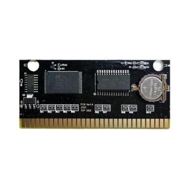 Imagem de Cartão PCB Dourado Regravável Sega Megadrive Genesis Com Tecnologia KY
