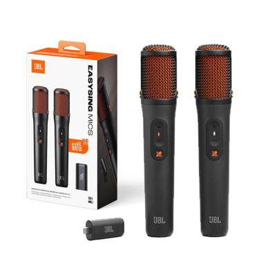 Imagem de Kit com 2 Microfone JBL Sem Fio Partybox JBL EasySing Mics