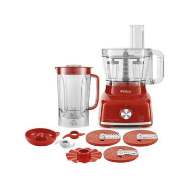 Imagem de Multiprocessador Philco 9 em 1 com Batedeira 1700W Vermelho, Vermelho,