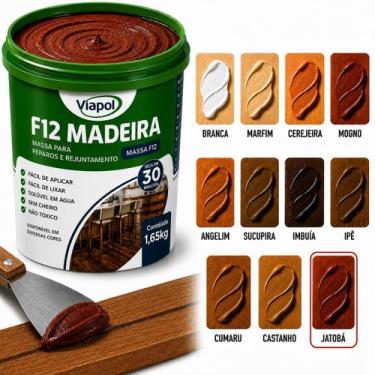 Imagem de Massa F12 Calafetar Para Madeira MDF Assoalho Correção Reparo Acabamen