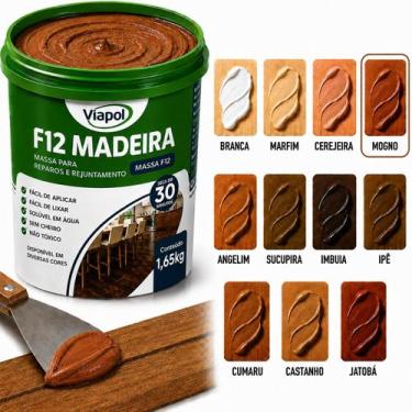 Imagem de Massa F12 Calafetar Para Madeira MDF Assoalho Correção Reparo Acabamen