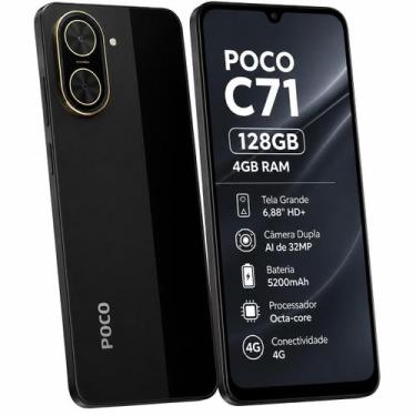 Imagem de Smartphone Celular Xiaomi POCO C71 128GB, 4GB RAM, Bateria 5200 mAh, C