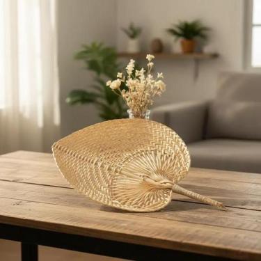Imagem de Folha Decorativa Em Palha Natural Artesanal 37cm - Casa Hera Maria, Fo