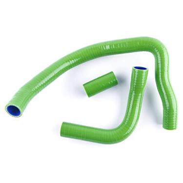Imagem de LUXERAD Tubo de refrigeração de 3 camadas de 4,5 mm de desempenho de silicone para Kawasaki ZX10R ZX10-R (verde)