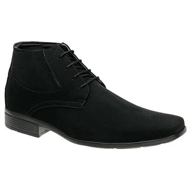 Imagem de Bota Social Masculina Esporte Fino em Couro com Cadarço Sanlorenzo 1090 Cor:Preto;Tamanho:38;Gênero:Masculino
