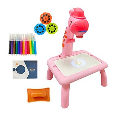 Imagem de de Desenho de Projeção Ferramentas de Pintura Educaciol para, Girafa rosa