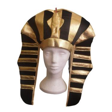 Imagem de Chapéu Faraó Egípcio Turbante Dourado Adulto