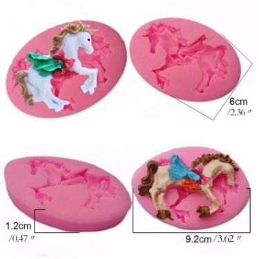 Imagem de Molde De Silicone Cavalo, Fazenda, Flores