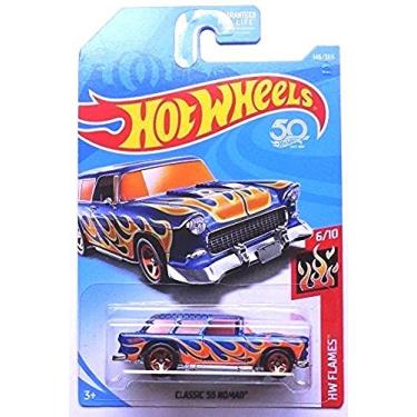 Imagem de Hot Wheels 2018 50th Anniversary HW Flames Classic '55 Nomad 146/365, Blue