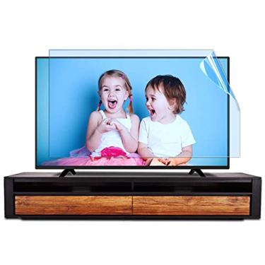 Imagem de Protetor de tela para TV com proteção contra luz azul, película de filtro transparente antirreflexo fosca de 81 a 180 cm, alivia a fadiga ocular para LCD, LED, OLED e QLED 4K HDTV, 49 polegadas (1075 x 604)