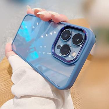 Imagem de Capa de armadura transparente à prova de choque para iPhone 13 12 11 Pro Max X XR XS 7 8 Plus SE2 Proteção de Câmera de Metal Capa Híbrida, F, Para i7, i8